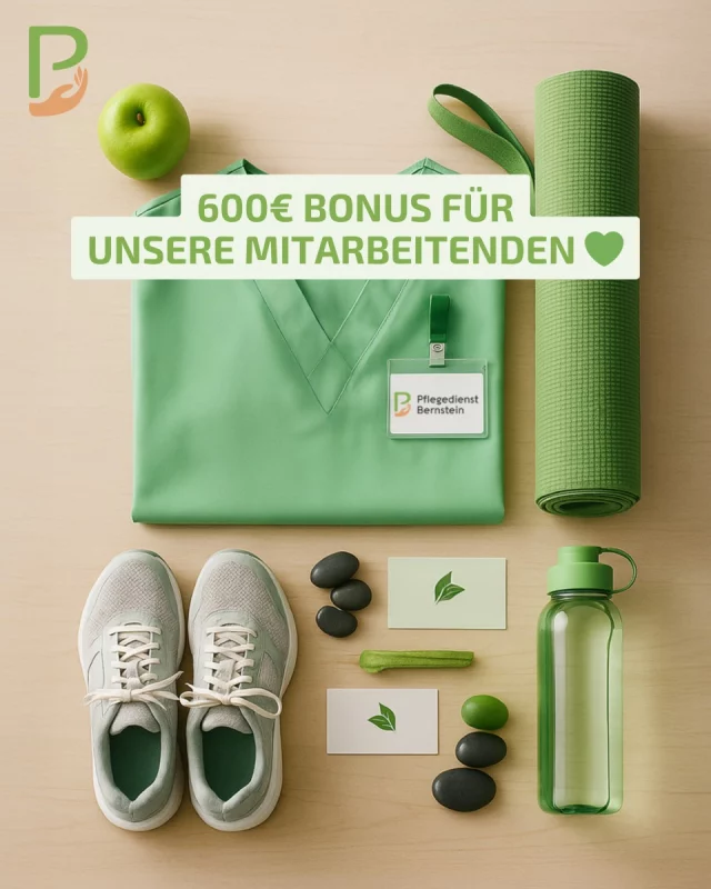 💚Gesund & wertgeschätzt – unser Gesundheitsbonus für Mitarbeitende!💚  Bei Pflegedienst Bernstein steht nicht nur die Pflege im Mittelpunkt, sondern auch das Wohlbefinden unseres Teams.  Darum erhalten alle Mitarbeitenden ab sofort einen jährlichen Gesundheitsbonus von 600 € – komplett vom Arbeitgeber finanziert.  Das erwartet dich:
✔️ 600 € jährlich für Gesundheit, Fitness & Prävention
✔️ Bonus kann bei voller Nutzung sogar erhöht werden
✔️ Leistungen wie Sport, Massage, Kurse u. v. m.
✔️ Einfache Abrechnung – kein Papierkram
✔️ Persönliche Beratung & laufend aktualisiertes FAQ  Das ist nur einer unserer Benefits💪  👉 Wir suchen aktuell Pflegefachkräfte und weitere Mitarbeitende, die mit uns wachsen möchten.  Jetzt bewerben und Teil unseres Teams werden!  🙋‍♀️ Lena Haidinger
📱 0172 5383586
📧 bewerbung@pflegedienst-bernstein.de  #PflegedienstBernstein #PflegeJobs #PflegekräfteGesucht #Gesundheitsbonus #TeamBernstein #Pflegedienst #Düsseldorf