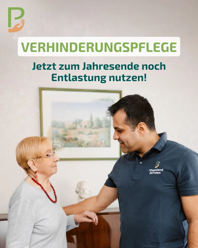 Verhinderungspflege - haben Sie Ihr Budget für 2025 schon genutzt? 🕒  Das Jahresende rückt näher. Für viele pflegende Angehörige eine Zeit, in der Erholung oft zu kurz kommt. Dabei steht Ihnen ab Pflegegrad 2 ein wichtiges Unterstützungsangebot zu: die Verhinderungspflege.  Viele Angehörige wissen nicht, dass das Budget jährlich verfällt und ungenutzte Ansprüche verloren gehen!  Wir unterstützen Sie in der ambulanten Pflege in Düsseldorf, Meerbusch, Hilden, Ratingen und Neuss – melden Sie sich gerne bei uns:  🙋‍♀️ Lena Haidinger
📱 0172 5383586
📧 kunden@pflegedienst-bernstein.de  #PflegedienstBernstein #Verhinderungspflege #PflegendeAngehörige #AmbulantePflege #Entlastung #Pflegeberatung
